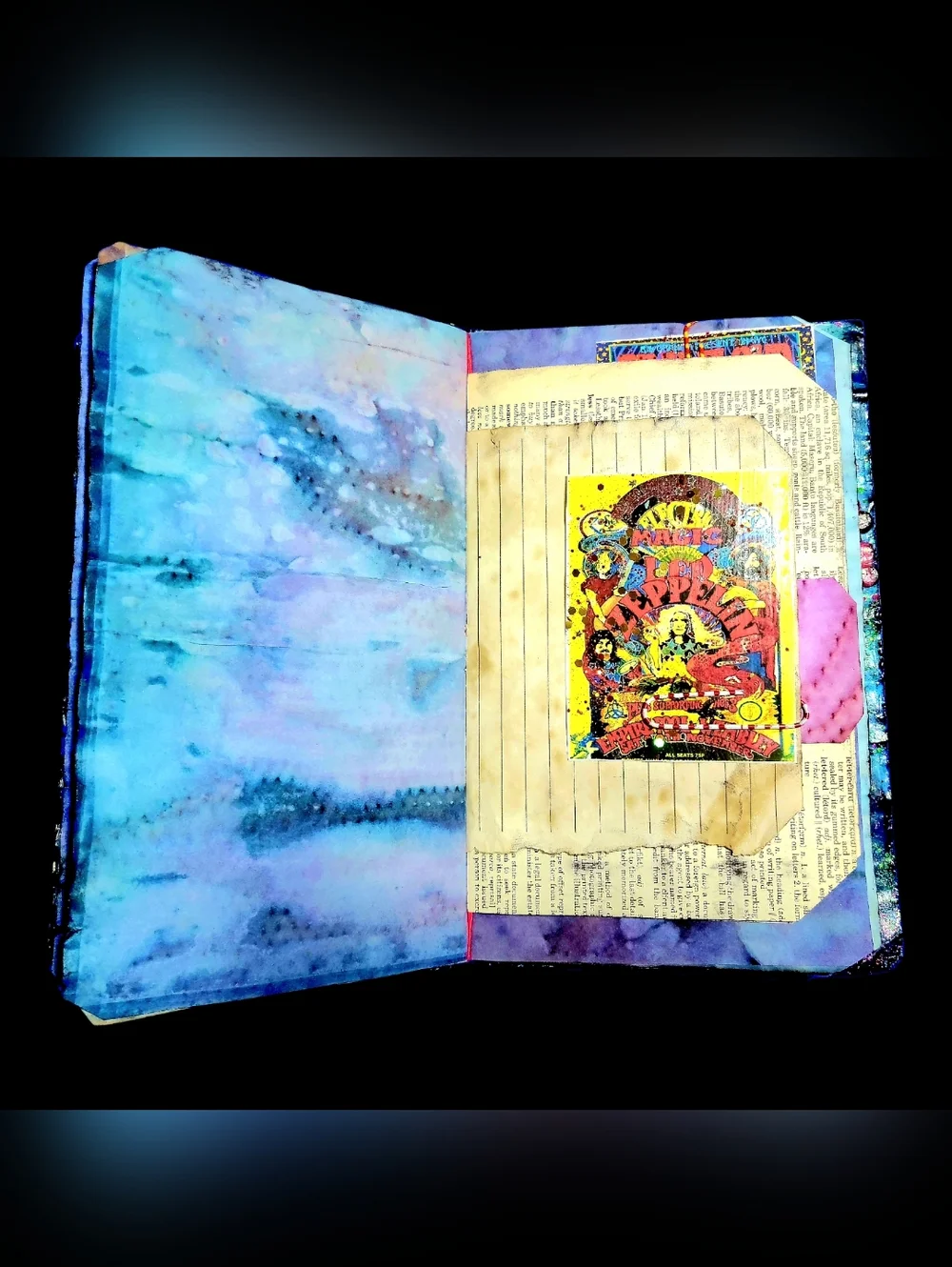 Grateful Dead Music Inspired Junk Journal Handmade Vintage Creative Notebook